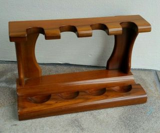 Alfred Dunhill Vintage Four Pipe Walnut Rack Stand Rest Estate 2