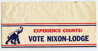 Richard Nixon Lodge Republican Campaign Paper Hat Cap Vote Election - BJ348 2