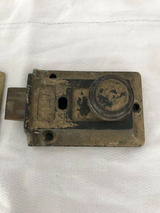 Antique Thumb Turn Lock Latch w/ Strike Door Hardware (26) 2