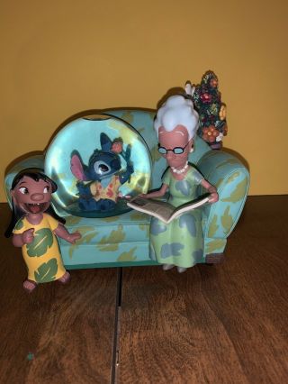 Disney Lilo And Stitch Grandma On Couch Snow Globe " You Are So To Me "