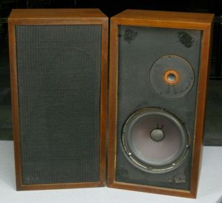 Epi M100 Vintage Loud Speakers,  Walnut Veneer,  8 " Woofer,  Dome Tweeter