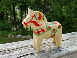 VTG/Mid - Century Modern SWEDISH Folk Art Wood DALA HORSE 4 