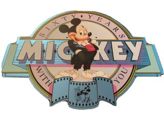 Disney Park Vintage Sign Mickey 60 Years With You