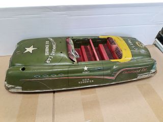 Vintage Huge Tin Litho Toy Car Marx Us Army Command Car