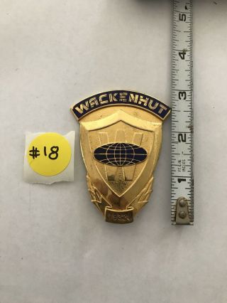 Vintage Numbered Wackenhut Security Badge Pin