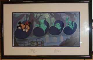 Disney “beware Of Hitchhiking Ghosts” Animation Art Sericel 1999 Autographed