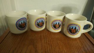 Set Of 4 Ockanickon Scout Reservation Mug Bucks County Pa Bsa