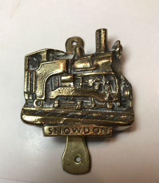Old Solid Brass Train Steam Engine Snowdon Door Knocker