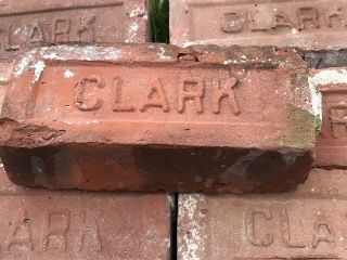 1900 Clark Brick Co Antique Clay Brick,  Cromwell,  Ct,  Found In Mill Demol In Ma