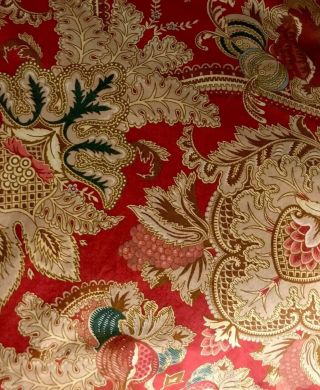 Vintage Ralph Lauren Jardiniere Paisley Red/gold Sateen King Comforter Retired