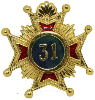 Masonic Rose Croix 31st Degree Star Jewel Medal Regalia