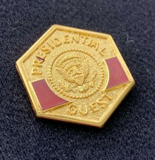 Usss Secret Service Presidential Guest Hard Pin Red Color Reagan Clinton