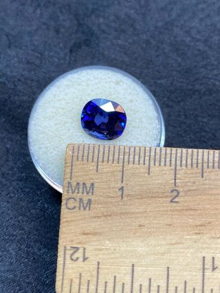 Faceted Unknown Blue Gemstone In Gem Jar - 4.  55ct - Vintage Estate Find