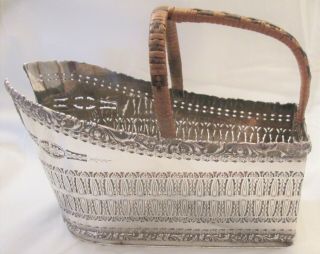 A Fine Vintage Silver Plated Wine Carriage / Wine Basket / Wine Carrier