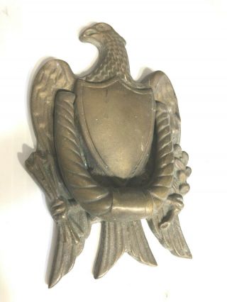 Vintage American Eagle Brass Door Knocker 5.  5 "