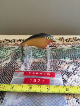 Vintage Crankbait Lure Made By Jerry Farmer,  1977.  Fishing