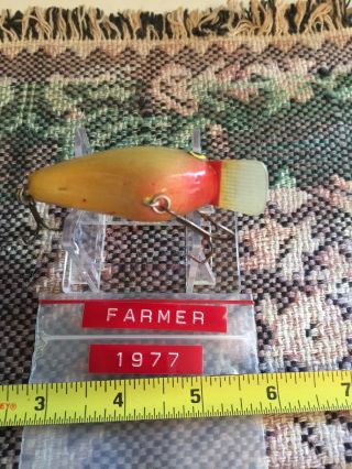 Vintage Crankbait Lure Made By Jerry Farmer,  1977.  Fishing 3