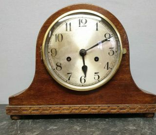 Vintage Badisch Cropped Napoleon Hat 8 Day Mantle Clock With Strike