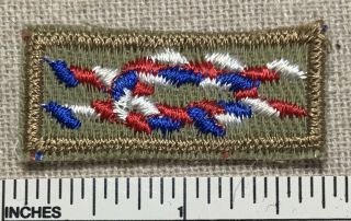 Vtg 1950s Eagle Scout Square Knot Award Badge Patch Uniform Cloth Gauze Back Bsa