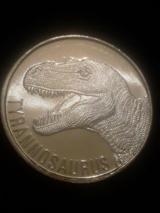 1 Oz.  999 T - Rex Silver Fine Detail 8 Ton 50 Foot Meat Eating Tyrannosaurs