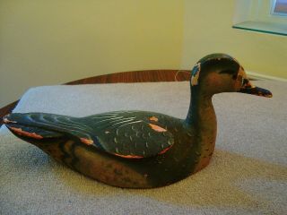 Charming Antique/vintage Wooden Folk Art Carved Duck Decoy 21/155
