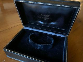 Rare Vintage Piaget Watch Box Black Leather