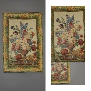 Antique French Aubusson Style Wall Hanging Tapestry | 45X30 Inch | Vintage 2