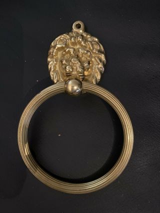Vintage Solid Brass Lion Door Knocker