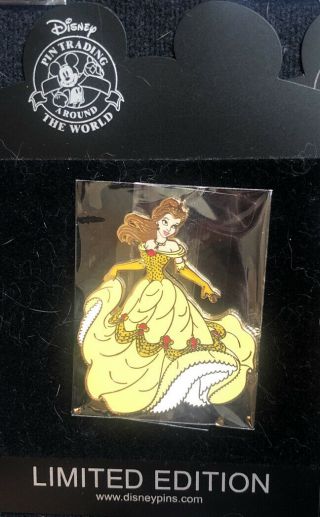 Disney Shopping Pin Gold Princess Belle Le 100 Beauty And The Beast