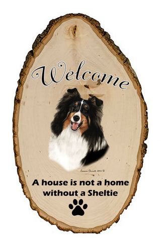 Outdoor Welcome Sign (tb) - Tri Shetland Sheepdog Sheltie 51082