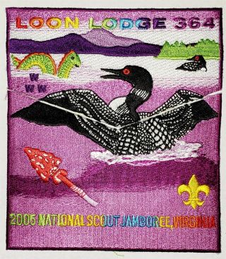 Lodge 364 Loon S19,  X1 2005 National Jamboree Pocket Flap Patch Oa Bsa