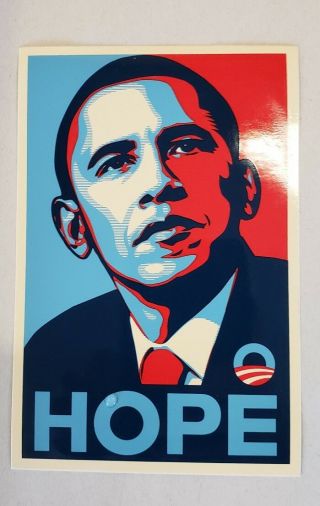 Authentic 2008 President Obama Hope Screen Print Sticker - Obey - Shepard Fairey