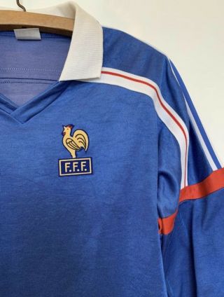Vintage 1980s FFF Adidas Soccer Shirt Number 10 / Fédération Française Football 2