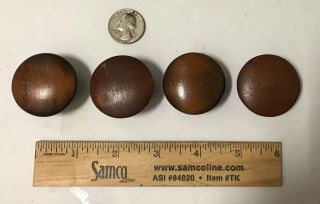 4 Matching Antique / Vintage Wooden Knobs,  Pulls,  Handles