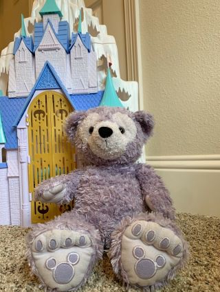 Hidden Mickey Pre Duffy Lavender Purple Plush Stuffed Bear Walt Disney World 17”