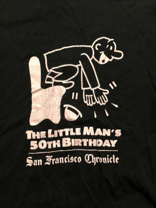 Vintage San Francisco Chronicles Tee Shirt - Large Black Sunday Paper Man Movie