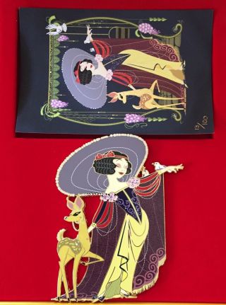 DISNEY PIN ACME ARCHIVE ARTIST SERIES SNOW WHITE GENTLE WISHES LITHO JUMBO LE100 3