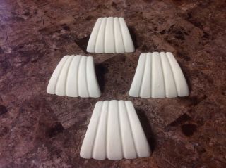 362 Vtg Art Deco Handles In Acrylic Wt Ivory Wash,  Shell Shape 4 Available