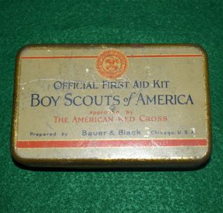 Vintage Boy Scout - Early Bauer & Black First Aid Kit - No Contents