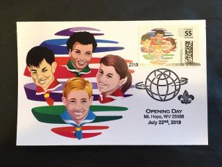 2019 24th World Scout Jamboree Postcard With 1st Day Cancel On Special Stamp