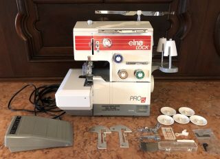 Elna Lock Pro 5 Vintage Serger Sewing Machine 5 Threads