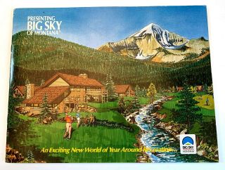 Vintage Big Sky Of Montana Brochure Signed By Chet Huntley Big Sky Of Montana