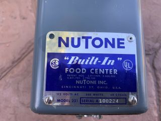 Vintage Nutone Food Center