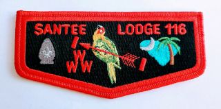 Santee Lodge 116 Brotherhood Flap Boy Scouts Pee Dee Area Council Oa