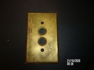 Vintage Brass Single Push Button Light Switch Cover Plate 2 Switch 2 Hole