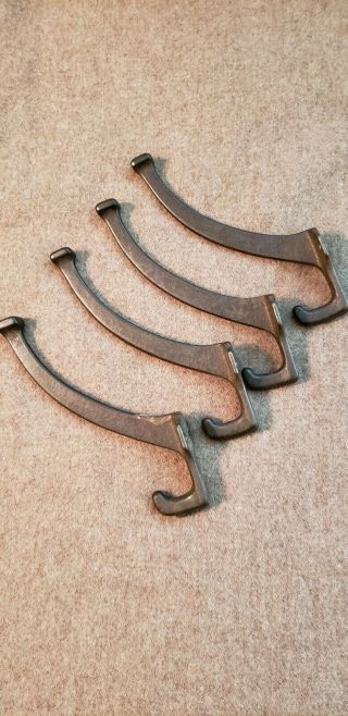4 Six " Antique Hall Tree Hooks Cast Iron