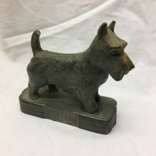 Vintage Metal Scottie Dog Figurine Paper Weight