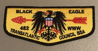 Black Eagle Lodge 482 Oa Flap “482” Left Side Transatlantic Council