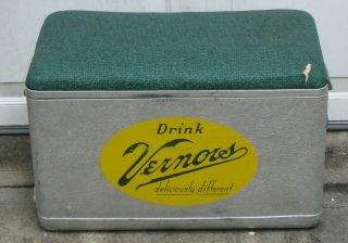 Estate Antique Vintage Vernors Double Sided Drink Cooler Cronstroms Mfg.  Co 3