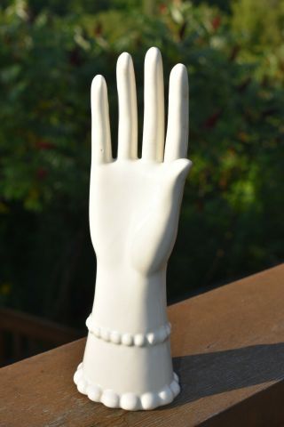 White Porcelain Hand Figurine Jewelry Ring Bracelet Holder 2